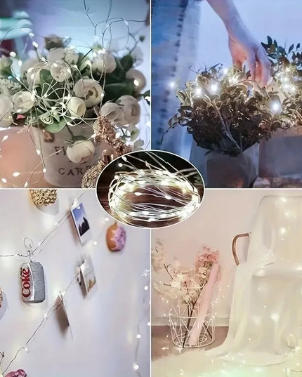 1000 LED girlianda 100 m, šaltai balta, vielinė