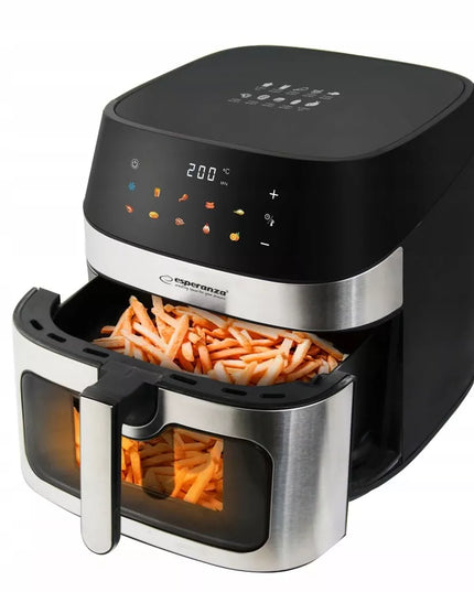 DIDELĖ KARŠTO ORO GRUZDINTUVĖ AIR FRYER 8L 1600W SU 8 AUTOMATINĖMIS FUNKCIJOMIS