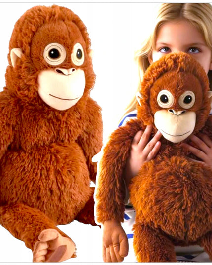 Didelis pliušinis orangutanas 67 cm su lipukais ant rankų ir kojų, WKS