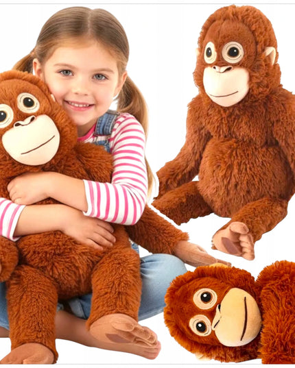 Didelis pliušinis orangutanas 67 cm su lipukais ant rankų ir kojų, WKS