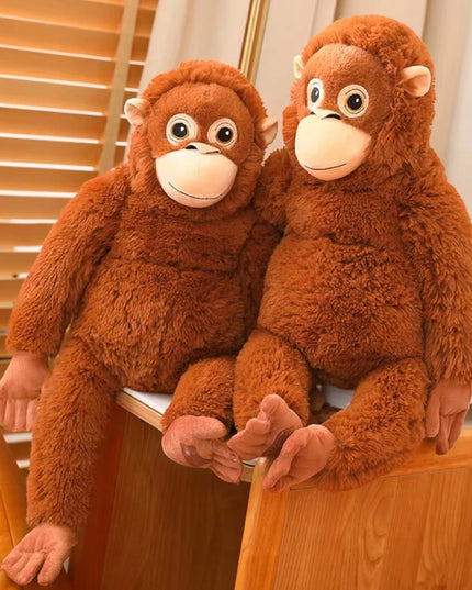 WKS didelis pliušinis orangutanas 90 cm su lipukais ant letenėlių