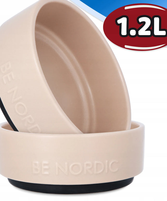 TRIXIE BE NORDIC keraminis dubuo šunims, taupe spalvos, 1,2 l / 18 cm