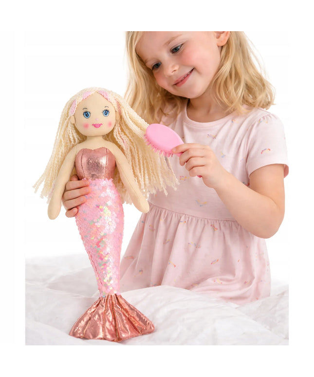 Didelė pliušinė undinėlė – lėlė-žaislas, rožinė, 43 cm