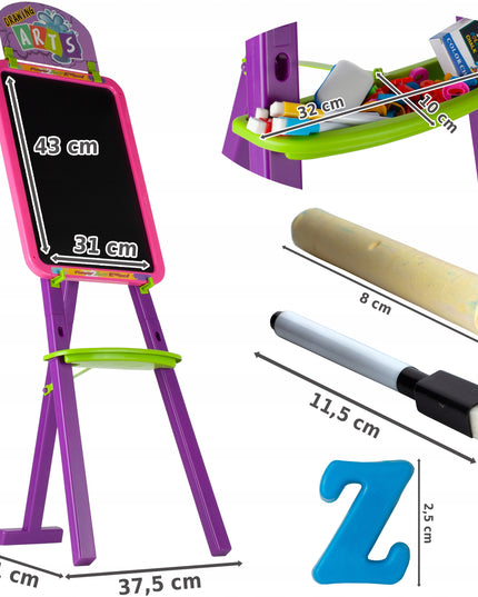 DIDELĖ MAGNETINĖ LENTA RAIDĖMS IR SKAIČIAMS VAIKAMS SAUSAI TRINAMA KREDINĖ