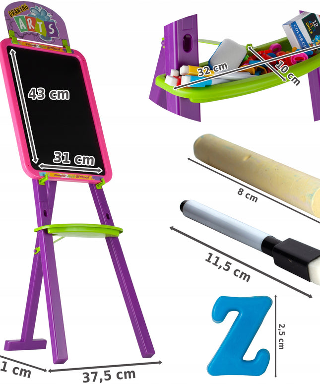 DIDELĖ MAGNETINĖ LENTA RAIDĖMS IR SKAIČIAMS VAIKAMS SAUSAI TRINAMA KREDINĖ