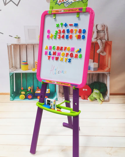 DIDELĖ MAGNETINĖ LENTA RAIDĖMS IR SKAIČIAMS VAIKAMS SAUSAI TRINAMA KREDINĖ