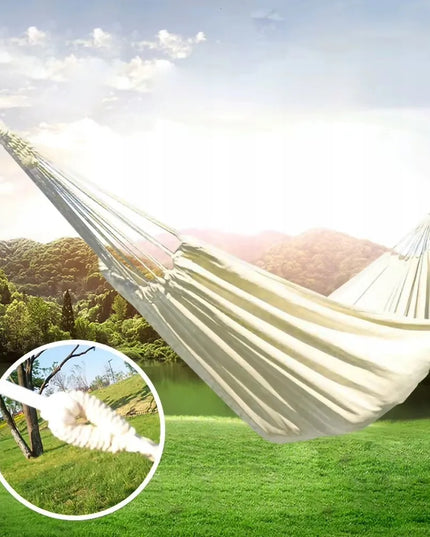 DIDELIS DVIVIEČIAI XXL HAMAKAS 260x150 CM SODUI TVIRTAS IKI 150KG BOHO