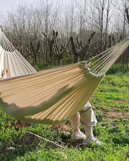 DIDELIS DVIVIEČIAI XXL HAMAKAS 260x150 CM SODUI TVIRTAS IKI 150KG BOHO