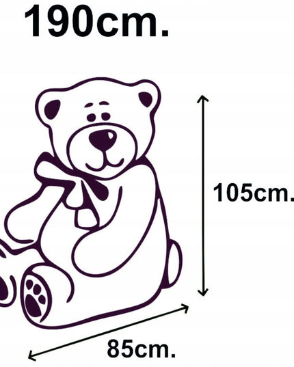 DIDELIS PLUŠINIS MEŠKIUKAS 190 cm, MILŽINIŠKAS MINKŠTAS ŽAISLAS – 2, BALTAS, DOVANA