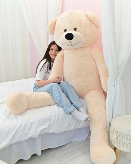 DIDELIS 220 cm PLIUŠINIS MEŠKIUKAS – MILŽINIŠKAS MINKŠTAS ŽAISLAS