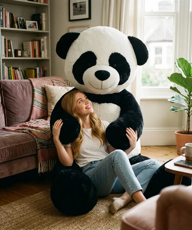 DIDELIS PLIUŠINIS PANDA MEŠKIUKAS 220 cm – MILŽINIŠKAS ŽAISLAS