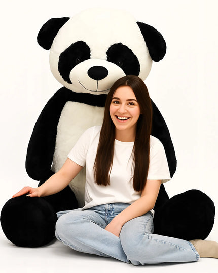 DIDELIS PLIUŠINIS PANDA MEŠKIUKAS 220 cm – MILŽINIŠKAS ŽAISLAS