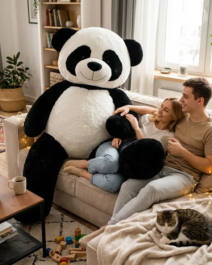 DIDELIS PLIUŠINIS PANDA MEŠKIUKAS 220 cm – MILŽINIŠKAS ŽAISLAS