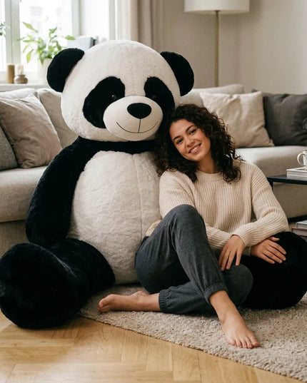 DIDELIS PLIUŠINIS PANDA MEŠKIUKAS 220 cm – MILŽINIŠKAS ŽAISLAS