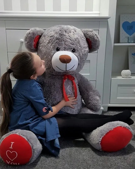 DIDELIS PLiuŠINIS MEŠKIUKAS 160 cm, MILŽINIŠKAS APKŪNUS MEŠKIUKAS, ĮSPŪDINGA DOVANA