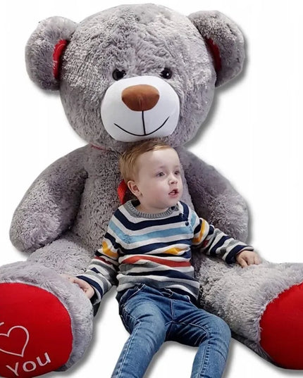 DIDELIS PLiuŠINIS MEŠKIUKAS 160 cm, MILŽINIŠKAS APKŪNUS MEŠKIUKAS, ĮSPŪDINGA DOVANA
