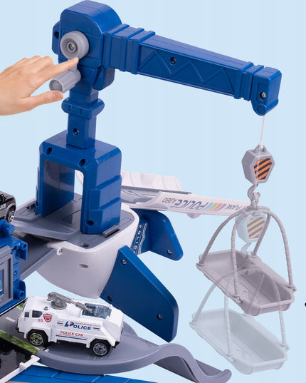 DIDELIS POLICIJOS LĖKTUVAS IŠSKLEIDŽIAMAS INTERAKTYVUS NAUDOJANTIS BATERIJOMIS STOVĖJIMO AIKŠTELĖ TRANSPORTAS