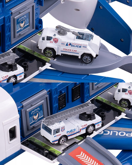 DIDELIS POLICIJOS LĖKTUVAS IŠSKLEIDŽIAMAS INTERAKTYVUS NAUDOJANTIS BATERIJOMIS STOVĖJIMO AIKŠTELĖ TRANSPORTAS