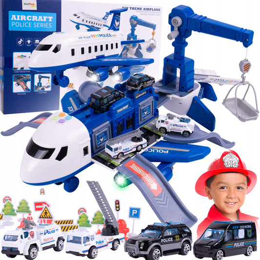 DIDELIS POLICIJOS LĖKTUVAS IŠSKLEIDŽIAMAS INTERAKTYVUS NAUDOJANTIS BATERIJOMIS STOVĖJIMO AIKŠTELĖ TRANSPORTAS