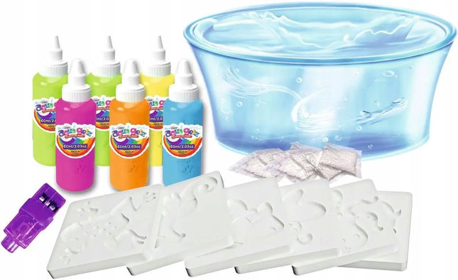 „Simba Aqua Gelz Deluxe“ didelis kūrybinis rinkinys, šviečiantis tamsoje, su UV žibintuvėliu