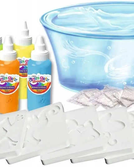 „Simba Aqua Gelz Deluxe“ didelis kūrybinis rinkinys, šviečiantis tamsoje, su UV žibintuvėliu