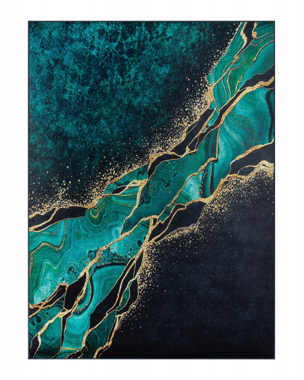 Kilimas 120x170 Juodas Turkio Auksinis Marmuro Rašto Neslystantis Svetainei Miegamajam