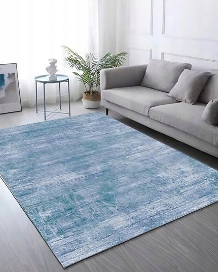 Kilimas 120x170 mėlynas melange svetainei, miegamajam, modernus, neslystantis