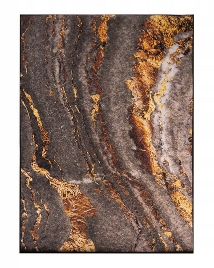 Kilimas 120x170 Svetainei Miegamajam Pilkas Auksinis Neslystantis BCF