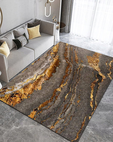 Kilimas 120x170 Svetainei Miegamajam Pilkas Auksinis Neslystantis BCF