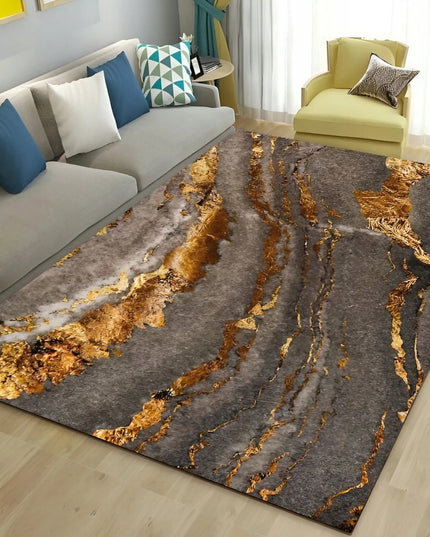 Kilimas 120x170 Svetainei Miegamajam Pilkas Auksinis Neslystantis BCF