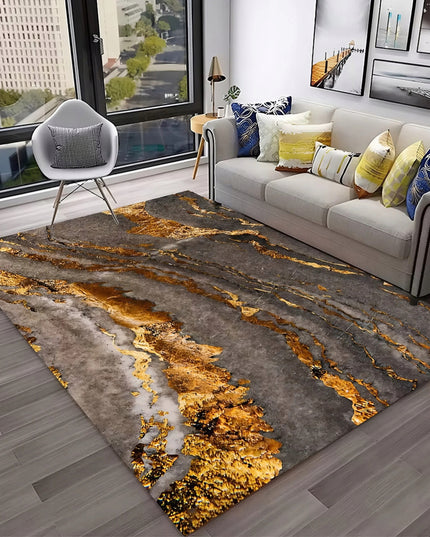 Kilimas 120x170 Svetainei Miegamajam Pilkas Auksinis Neslystantis BCF