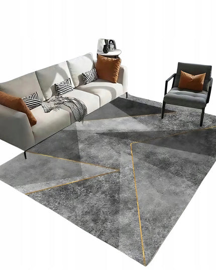 Kilimas 120x170 pilkas, juodas, auksinis, geometrinis, modernus, neslystantis BCF