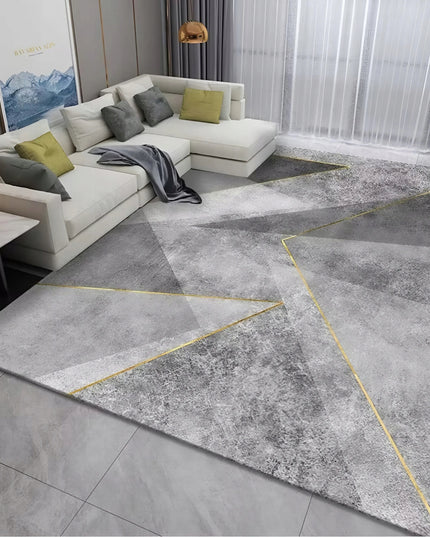 Kilimas 120x170 pilkas, juodas, auksinis, geometrinis, modernus, neslystantis BCF