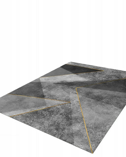 Kilimas 120x170 pilkas, juodas, auksinis, geometrinis, modernus, neslystantis BCF