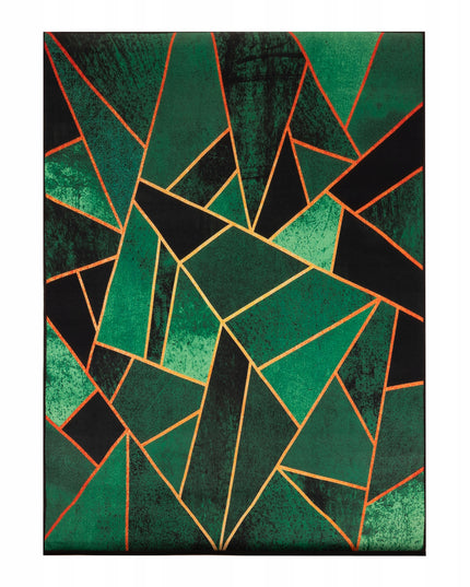 Kilimas 120x170 Žalias Juodas Svetainei, Modernus, Neslystantis, Mozaika, BCF