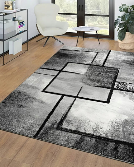 Kilimas 200x300 Vintage Pilkas Juodas Neslystantis Loft Svetainei Kambariui BCF