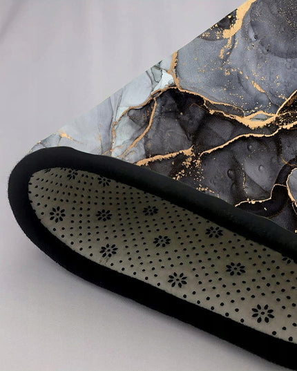 Kilimas 300x200cm Takelis Svetainei Neslystantis Pilkas Auksaspalvis Modernus