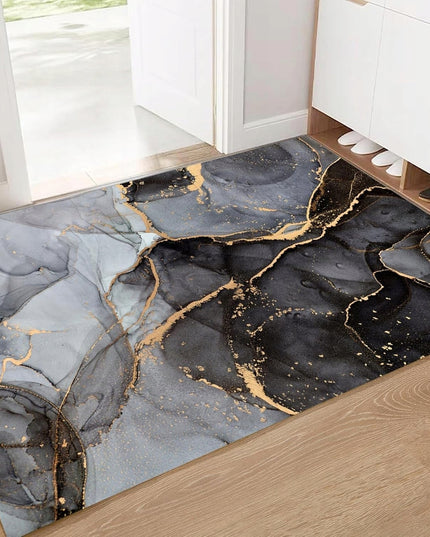 Kilimas 300x200cm Takelis Svetainei Neslystantis Pilkas Auksaspalvis Modernus