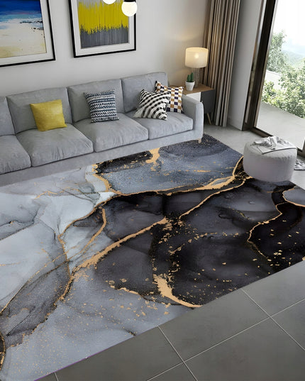 Kilimas 300x200cm Takelis Svetainei Neslystantis Pilkas Auksaspalvis Modernus