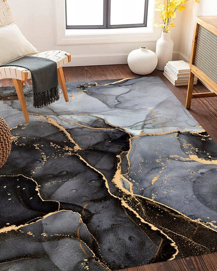 Kilimas 300x200cm Takelis Svetainei Neslystantis Pilkas Auksaspalvis Modernus