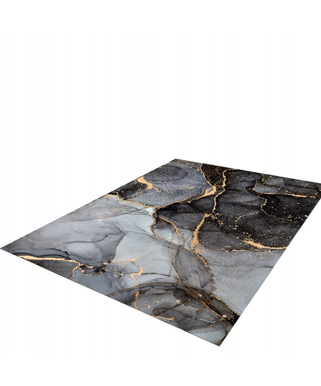 Kilimas 300x200cm Takelis Svetainei Neslystantis Pilkas Auksaspalvis Modernus