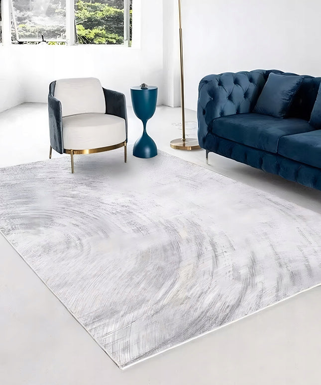 Kilimas BCF pilkas baltas svetainei, neslystantis, minkštas, 160x220CM, pilkas