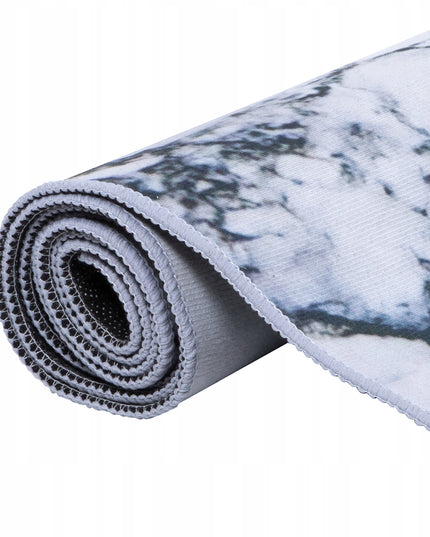 Kilimas svetainei/kambariui 160x220cm, baltas, modernus marmuro raštas