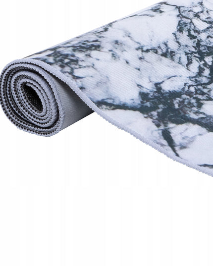 Kilimas svetainei/kambariui 160x220cm, baltas, modernus marmuro raštas