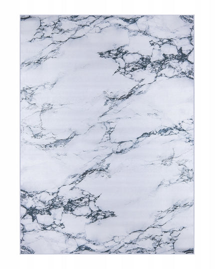 Kilimas svetainei/kambariui 160x220cm, baltas, modernus marmuro raštas