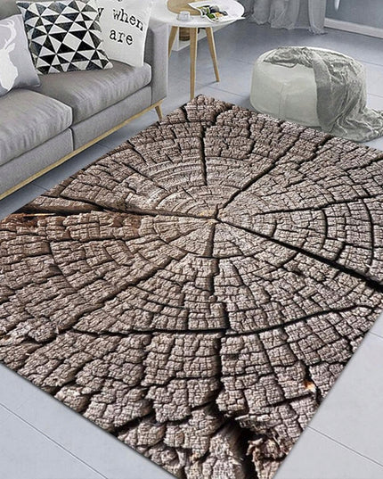 Kilimas svetainei 160x220cm, rudas, medžio kamieno imitacija