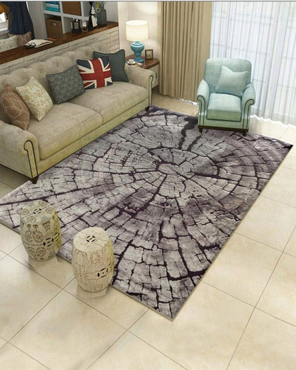 Kilimas svetainei 160x220cm, rudas, medžio kamieno imitacija