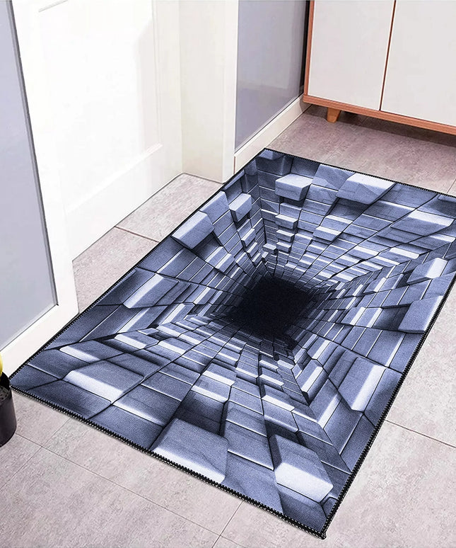 Kilimas svetainei 160x220cm Mėlynas 3D Modernus Optinė iliuzija