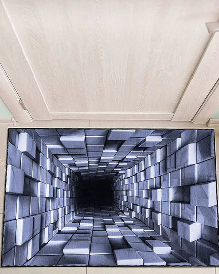 Kilimas svetainei 160x220cm Mėlynas 3D Modernus Optinė iliuzija