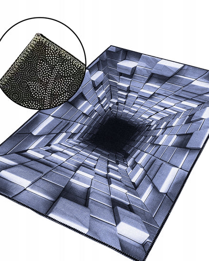 Kilimas svetainei 160x220cm Mėlynas 3D Modernus Optinė iliuzija
